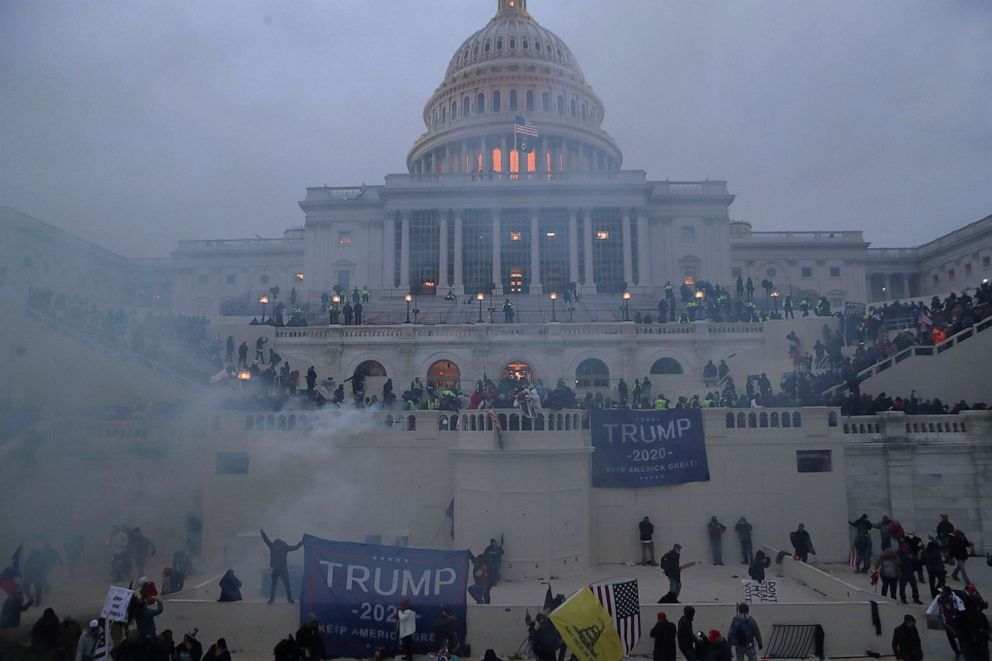 PHOTO: Supporters of President Donald Trump lay siege to the U.S. Capitol Building in Washington, D.C., Jan. 6, 2021.