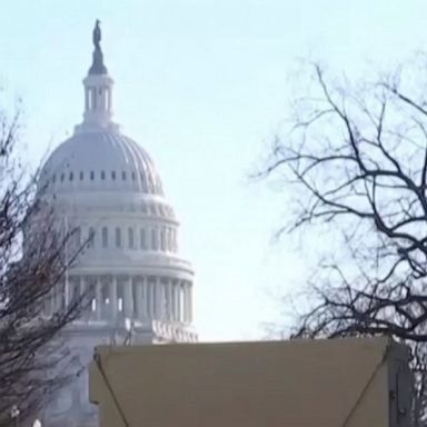 Footage shows military and security teams securing the Capitol ahead of Inauguration Day.