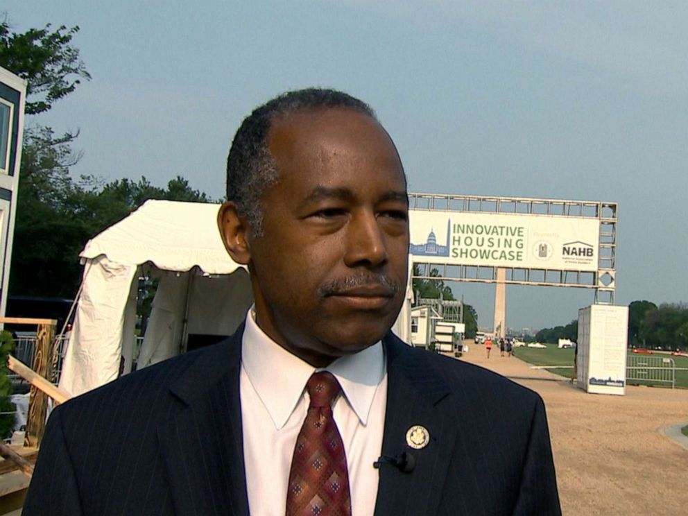 PHOTO: Housing Secretary Ben Carson speaks with ABC News, June 5, 2019.