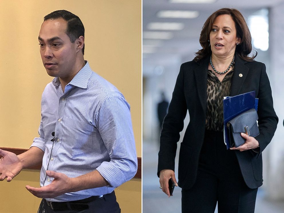 PHOTO: Julian Castro, left, and Kamala Harris.