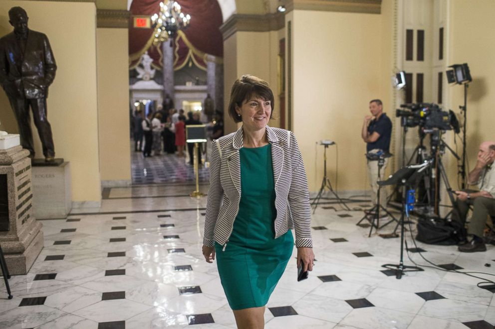 PHOTO: Rep. Cathy McMorris Rodgers walks to a vote on Capitol Hill, June 25, 2018,  in Washington, DC.