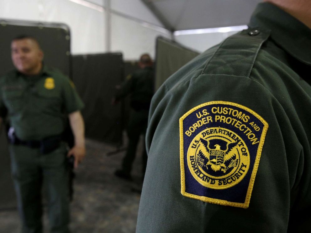 PHOTO: U.S. Border Patrol agents are seen during a tour of U.S. Customs and Border Protection (CBP) temporary holding facilities in El Paso, Texas, May 2, 2019.