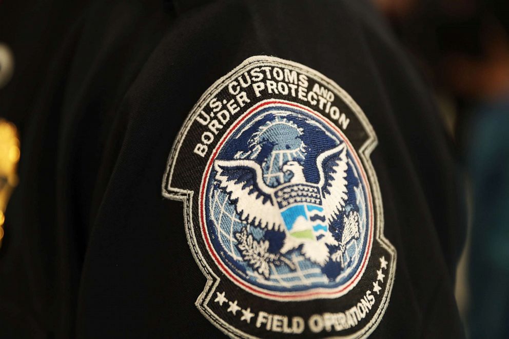 PHOTO: A patch is seen on the sleeve of a U.S. Customs and Border Protection officer at Miami International Airport in Miami, Feb. 27, 2018.