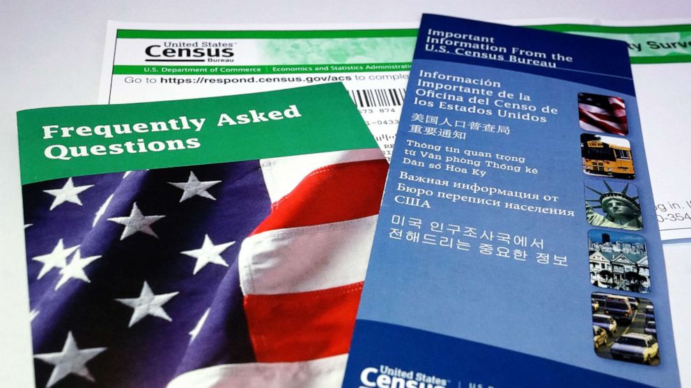 PHOTO:U.S. Census pamphlets and paperwork are pictured in this photo illustration New York, July 15, 2019. 