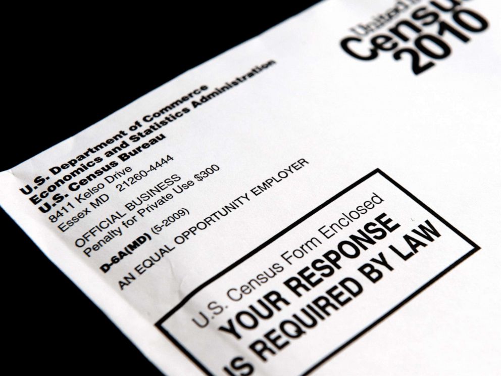 PHOTO: The official US Census form is presented on March 18, 2010 in Washington, D.C.