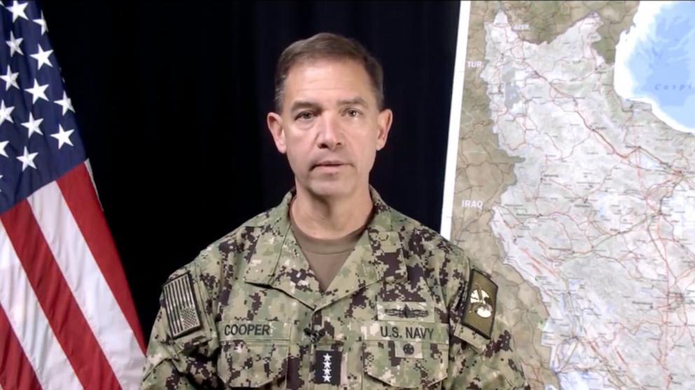 PHOTO: Adm. Brad Cooper, the head of U.S. Central Command, is shown in this screen grab from a video released on March 21, 2026.
