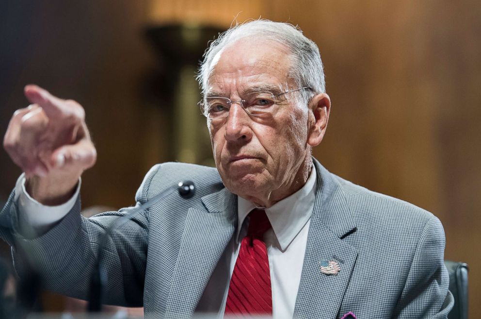 PHOTO: Chairman Charles Grassley conducts a markup of the Senate Judiciary Committee on Sept. 13, 2018, where Republicans voted to move the committee vote on Supreme Court nominee Brett Kavanaugh to Sept. 20.