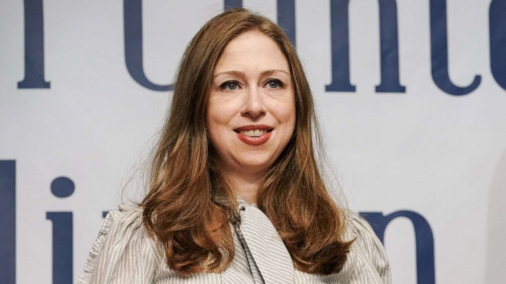 PHOTO: Chelsea Clinton signs a book during an event for "The Book of Gutsy Women," a book by her and her mother Hillary Clinton, in New York, Oct. 3, 2019.