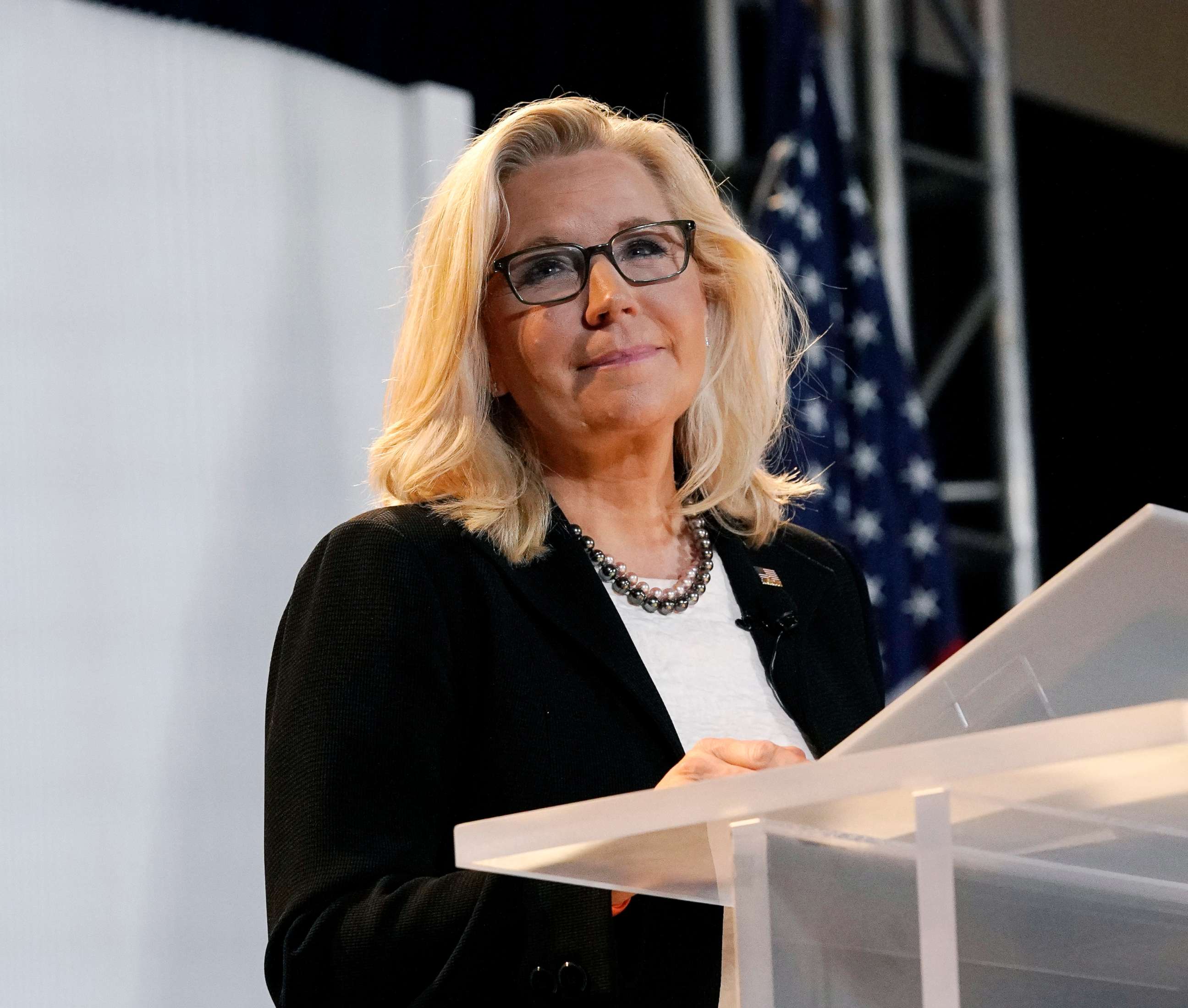 PHOTO: Rep. Liz Cheney, vice chair of the House Select Committee investigating the Jan. 6 U.S. Capitol insurrection, delivers her "Time for Choosing" speech at the Ronald Reagan Presidential Library and Museum, June 29, 2022, in Simi Valley, Calif.