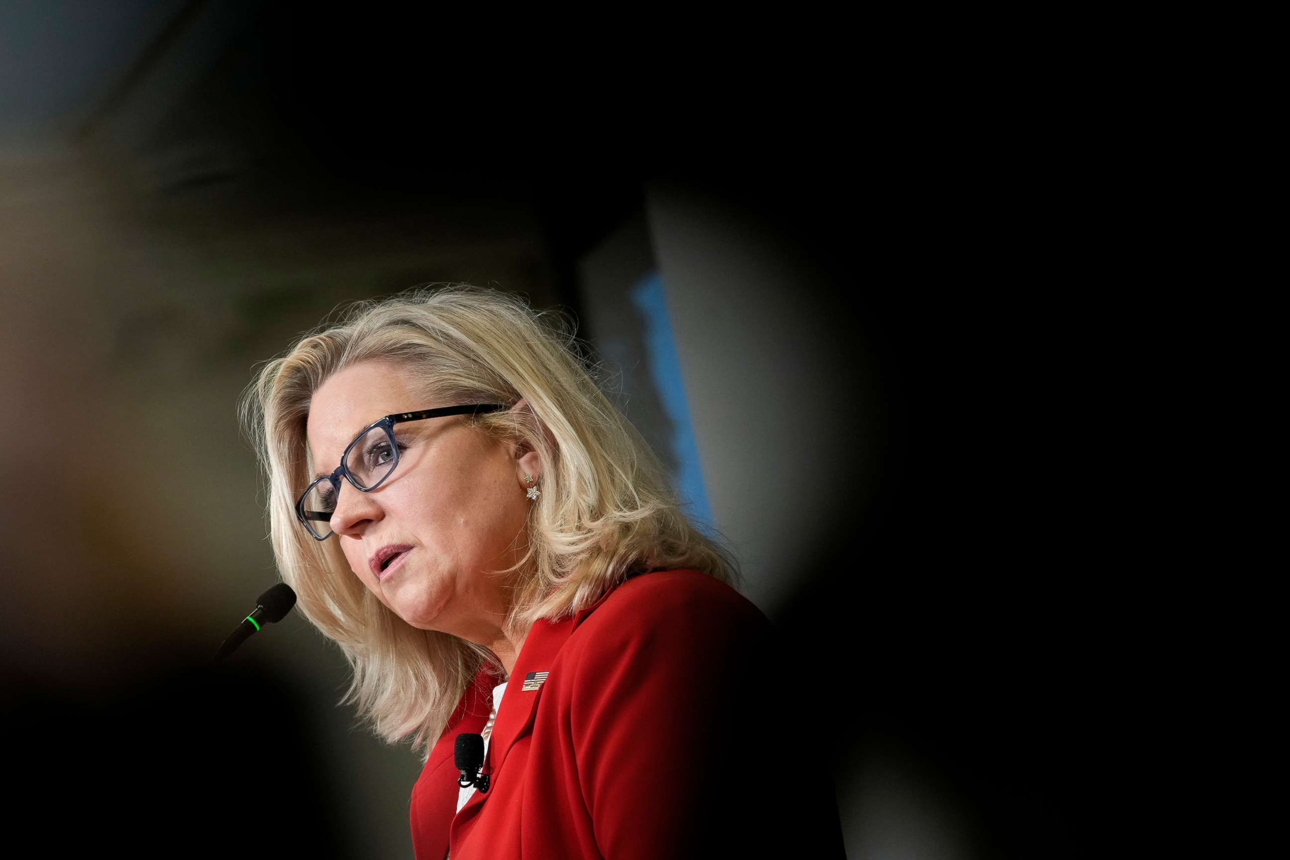 PHOTO: Rep. Liz Cheney vice chairwoman at American Enterprise Institute on Sept. 19, 2022 in Washington, D.C. 