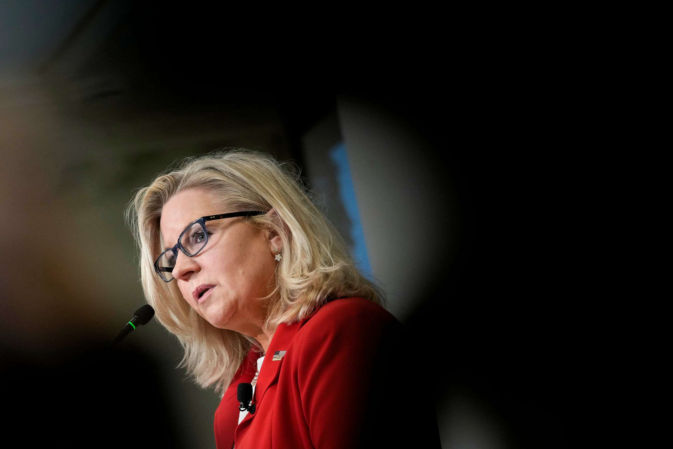 PHOTO: FILE - U.S. Rep. Liz Cheney, vice chairwoman of the Select Committee to Investigate the January 6th Attack on the U.S. Capitol, speaks during a Constitution Day lecture at American Enterprise Institute, Sept. 19, 2022 in Washington, DC.