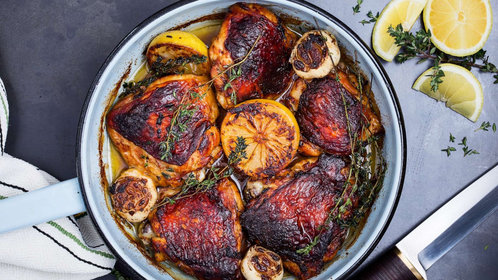 PHOTO: Homemade braised chicken thighs.