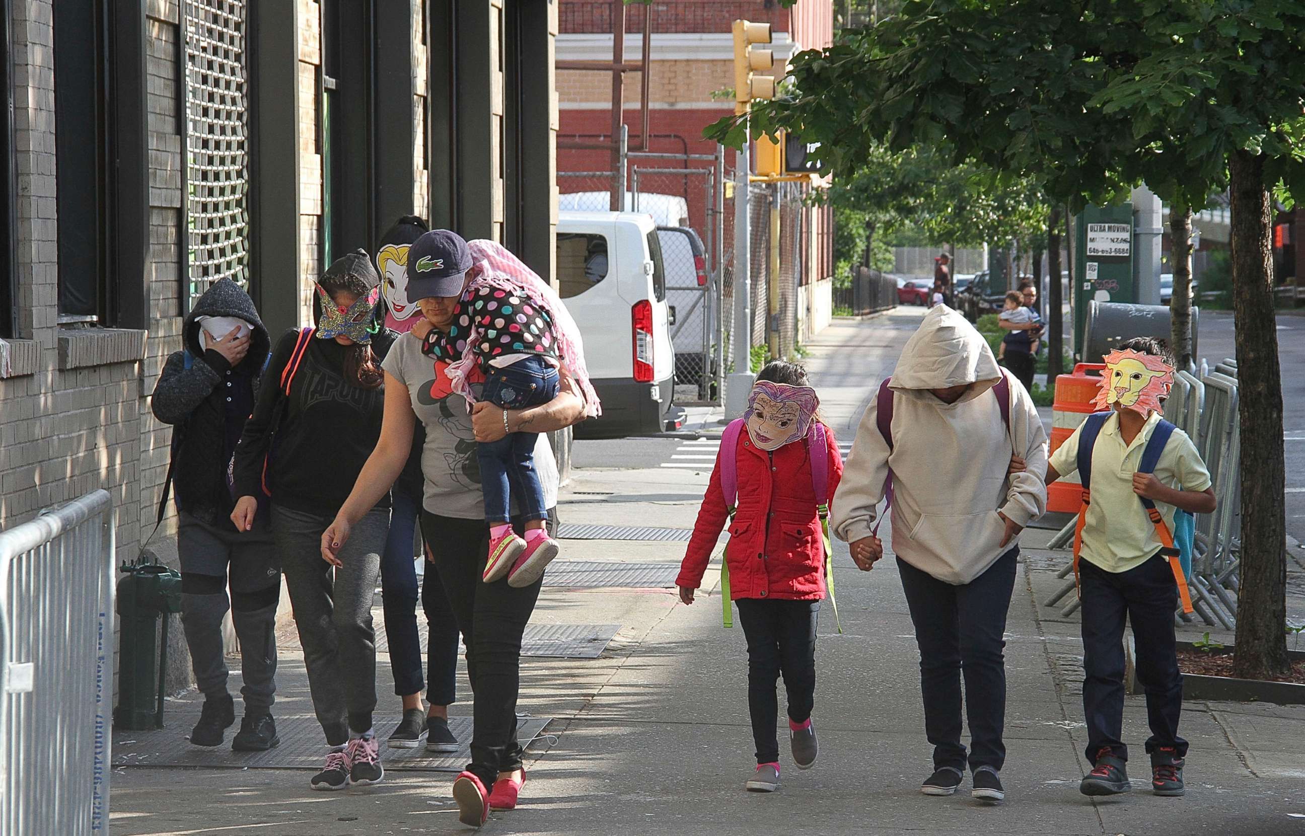 PHOTO: In this June 22, 2018, file photo, immigrant children separated from parents who were detained at the U.S./Mexico border arrive at the Cayuga Center, a foster care facility in New York.