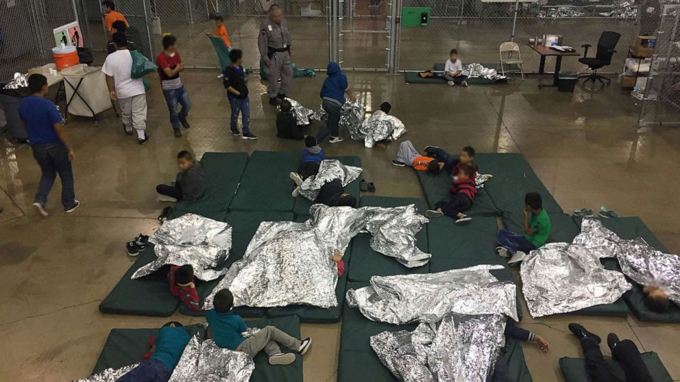 PHOTO: In this file photo, a view inside a U.S. Customs and Border Protection (CBP) detention facility shows children at Rio Grande Valley Centralized Processing Center in Rio Grande City, Texas.