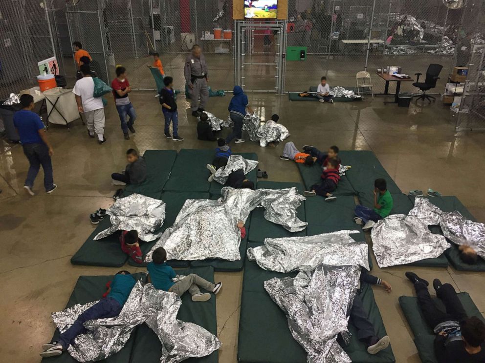 PHOTO: In this file photo, a view inside a U.S. Customs and Border Protection (CBP) detention facility shows children at Rio Grande Valley Centralized Processing Center in Rio Grande City, Texas.