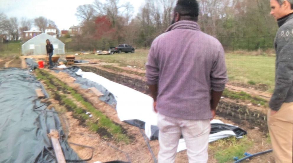 PHOTO: Chris Bradshaw, founder and executive director of Dreaming Out Loud, a DC-based nonprofit promoting food access and healthy eating, is ramping up planting of vegetables in an urban garden to respond to COVID-19.