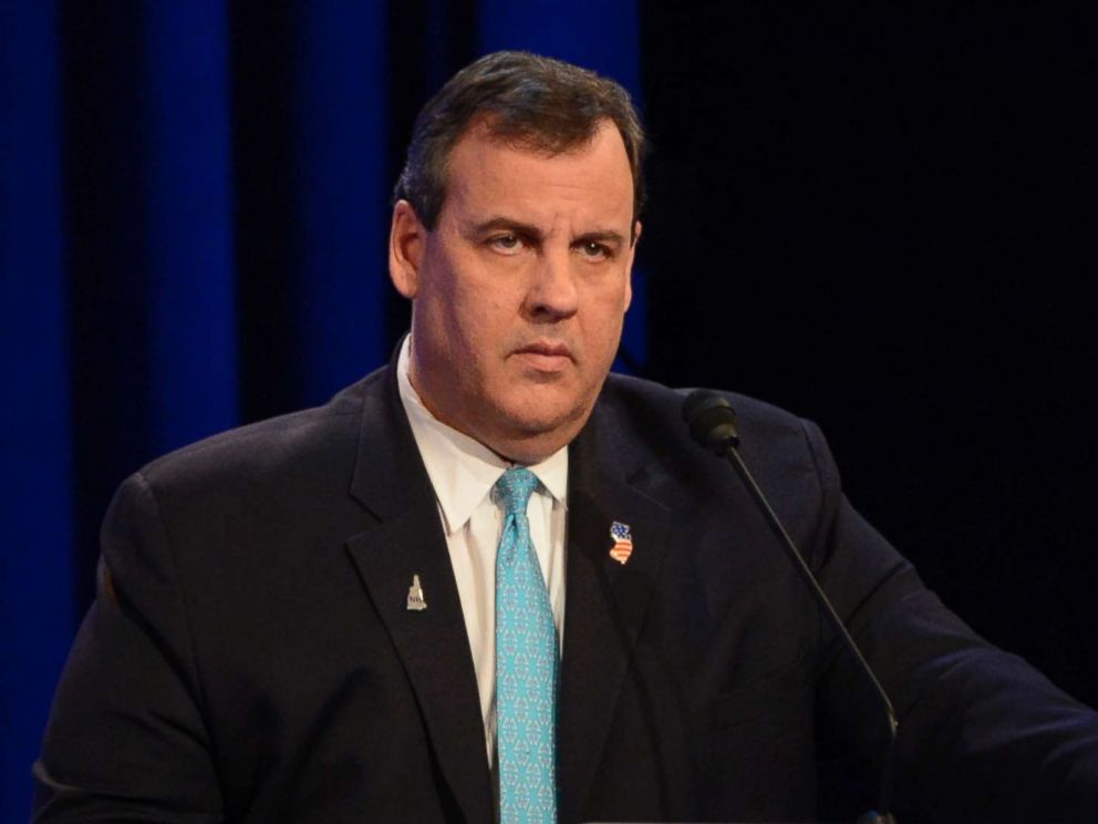 PHOTO: New Jersey Gov. Chris Christie at the Republican Debate from St. Anselm College in Manchester, N.H., Feb. 6, 2016.