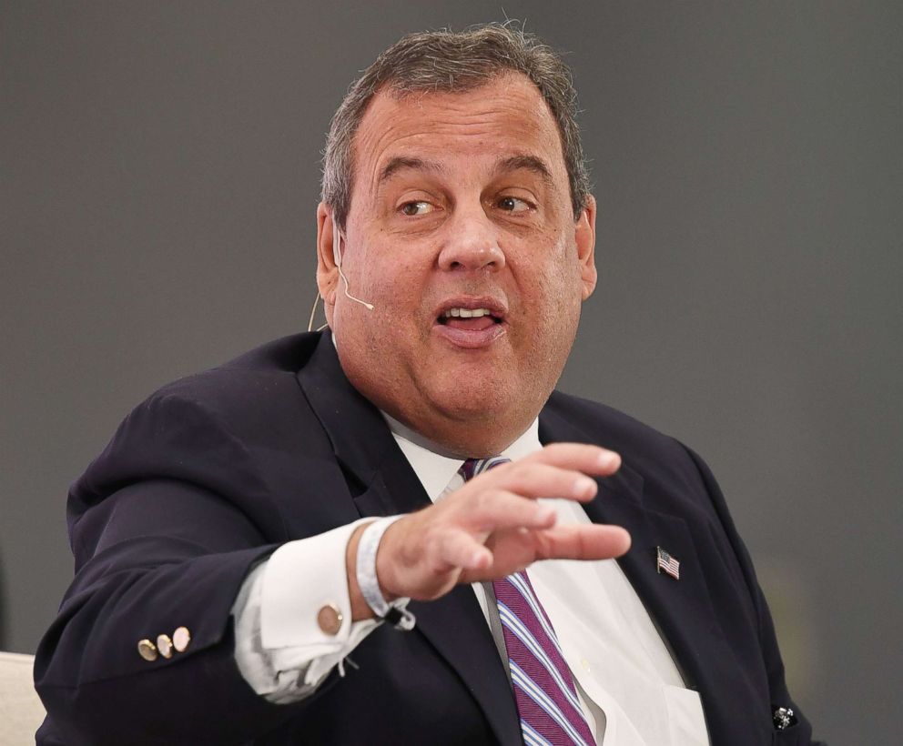 PHOTO: The former Governor of New Jersey Chris Christie speaks at a political event in Los Angeles, Oct. 20, 2018.