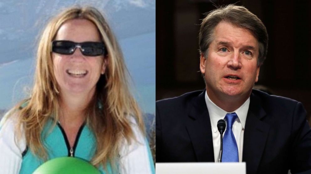 PHOTO: Professor Christine Blasey Ford is seen in an undated photo posted to ResearchGate and Supreme Court Justice nominee Brett Kavanaugh appears at a confirmation hearing in Washington, Sept. 5, 2018.