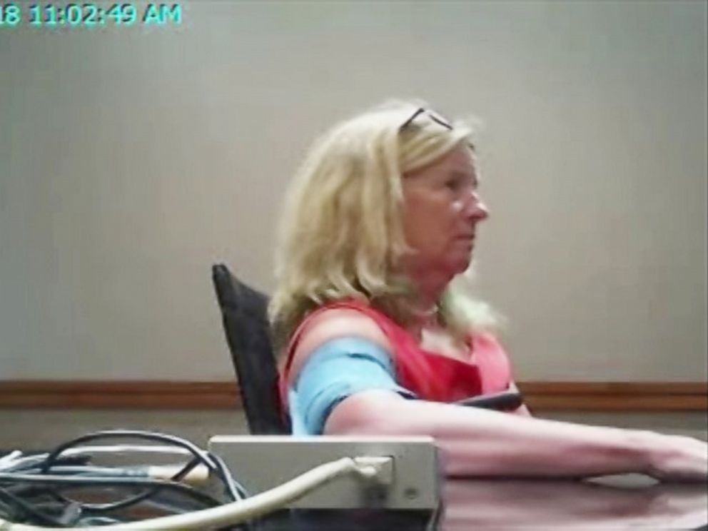 PHOTO: Christine Blasey Ford undergoes a polygraph examination on Aug. 7, 2018, in a photo provided by her legal team.