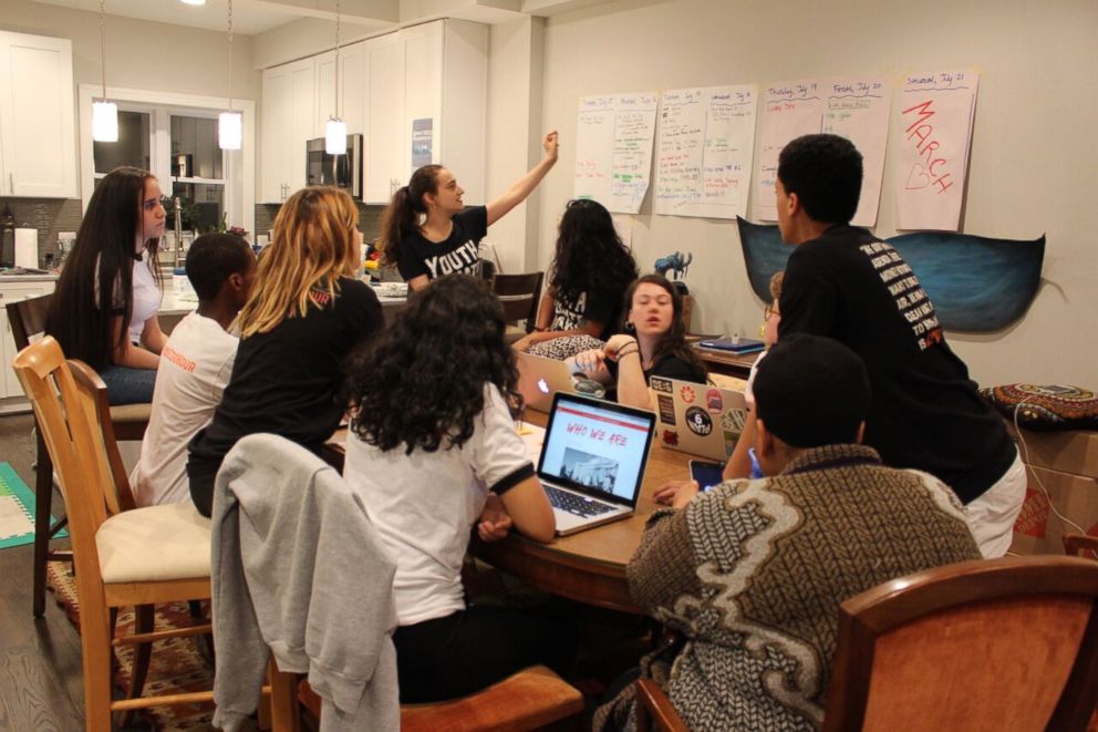 PHOTO: Youth organizers meet to plan for the This is Zero Hour climate march.