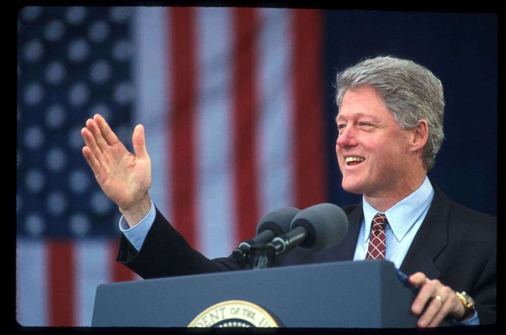 President Bill Clinton speaks at a Martin Luther King Day event, Jan. 16, 1995 in Denver, Colo.