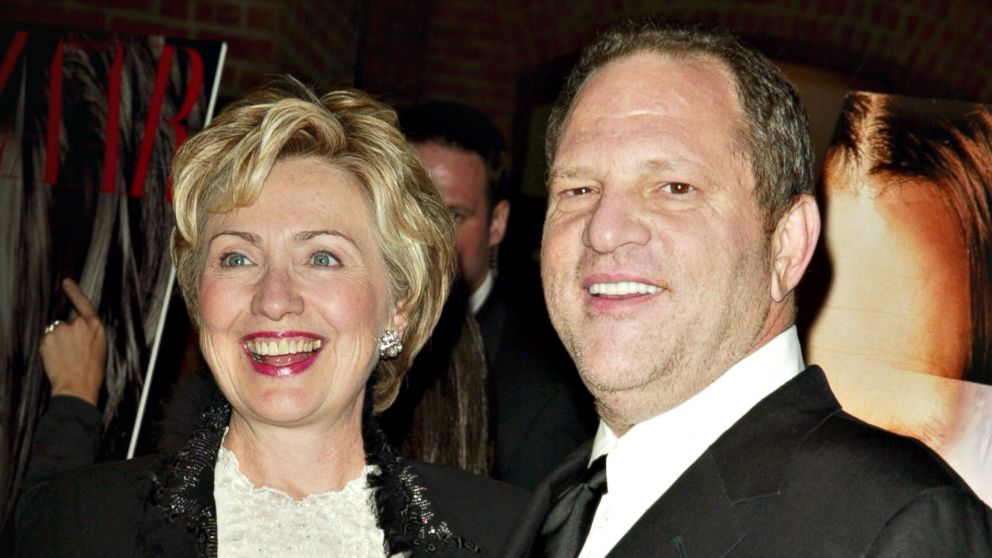 Hillary Clinton and Harvey Weinstein at the "Finding Neverland" film premiere in New York City, Oct. 25, 2004.