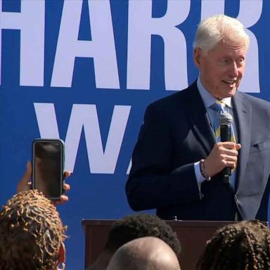 On the eve of early in-person voting in Georgia, former President Bill Clinton rallied for the Harris-Walz ticket mounting the stakes of the election and the importance of voting. 