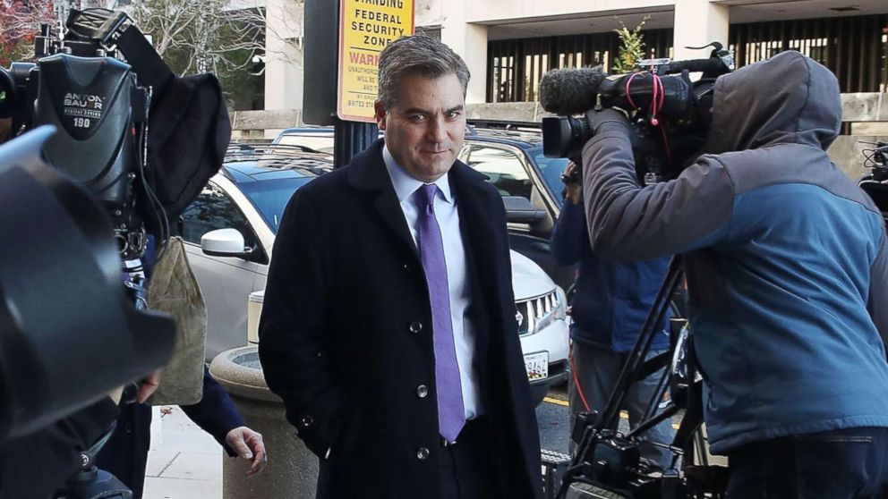 PHOTO: CNN's White House correspondent Jim Acosta arrives for a hearing at the U.S. District Court on Nov. 16, 2018 in Washington.