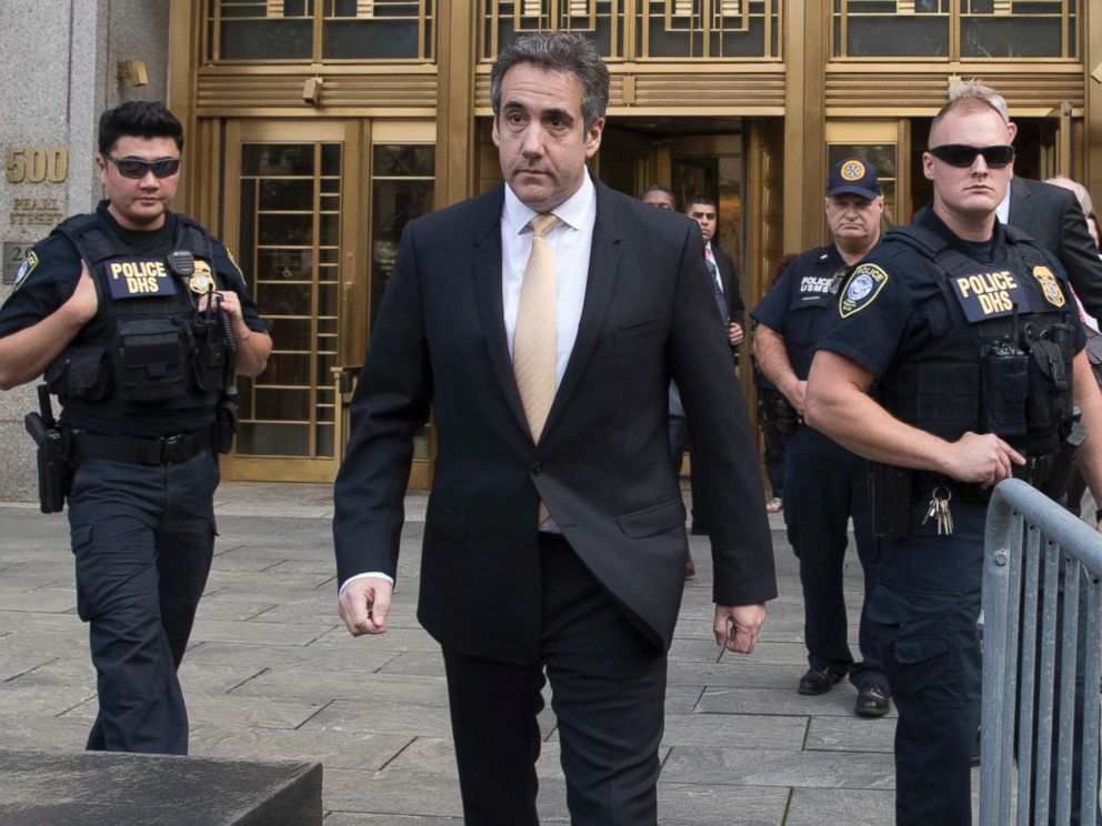 PHOTO: Michael Cohen leaves Federal court, Aug. 21, 2018, in New York.
