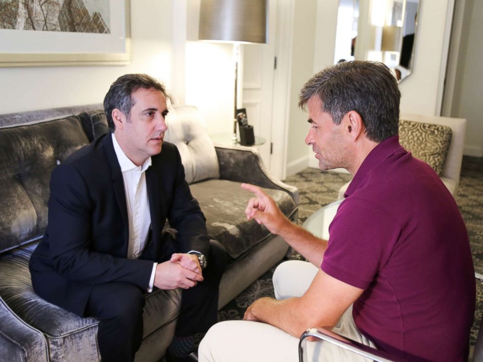   PHOTO: ABC News George Stephanopoulos interview Michael Cohen, who was formerly a lawyer for President Donald Trump 