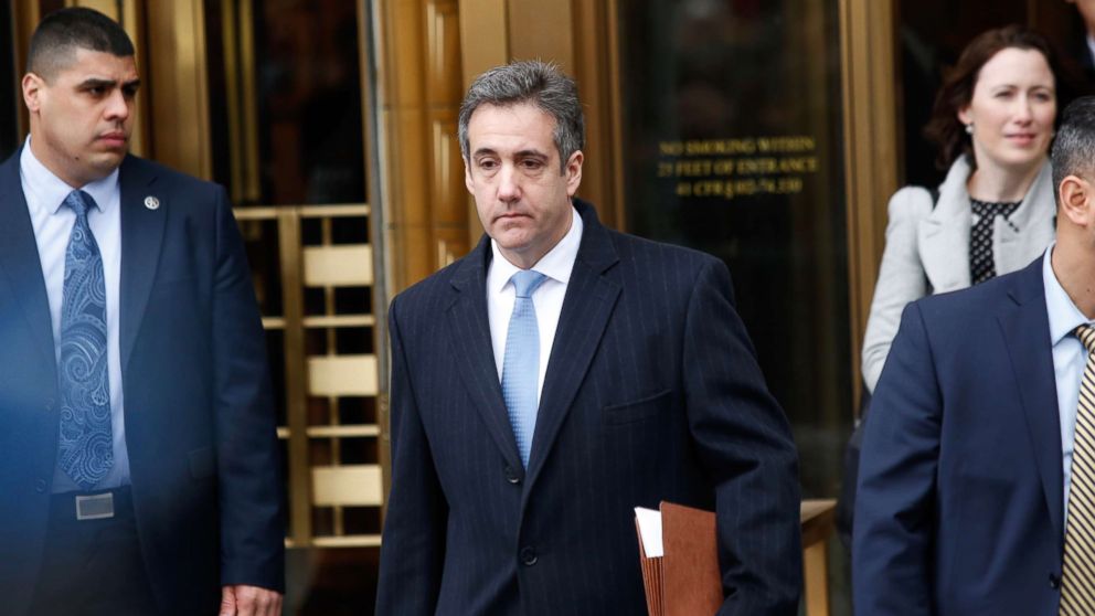 PHOTO: Michael Cohen, President Donald Trump's former personal attorney and fixer, exits federal court after his sentencing hearing, Dec. 12, 2018, in New York.