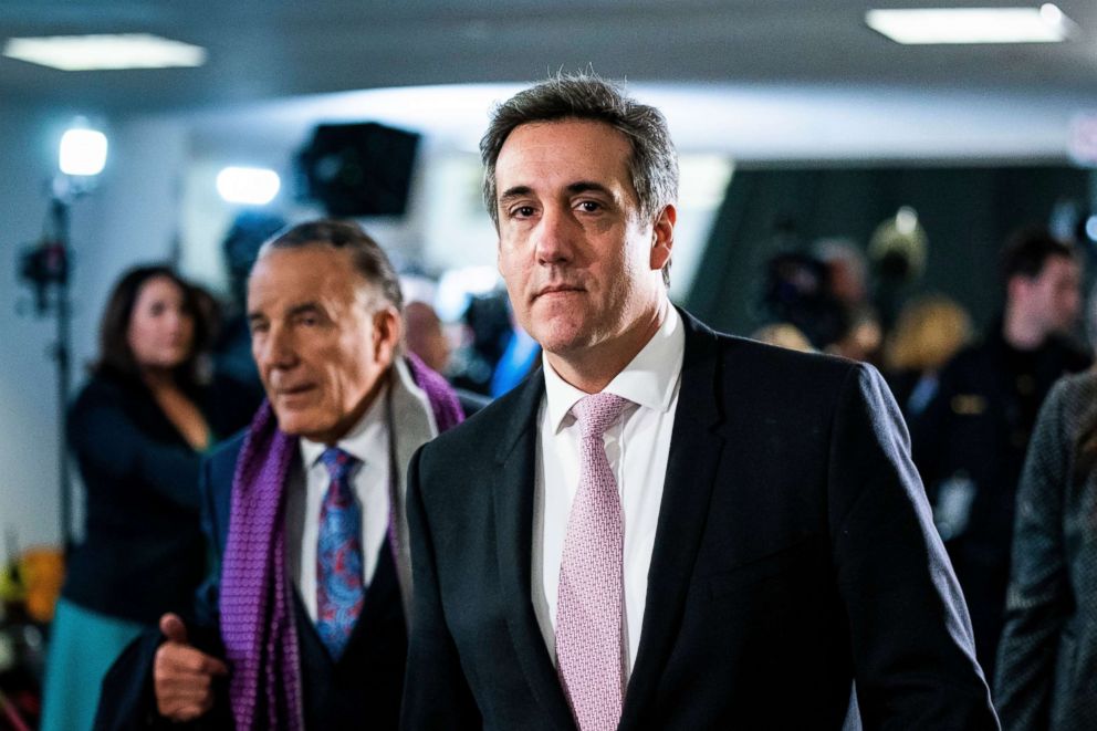 PHOTO: Michael Cohen, former attorney to President Donald Trump, departs after testifying privately before the Senate Intelligence Committee in the Hart Senate Office Building in Washington, D.C., Feb. 26, 2019.