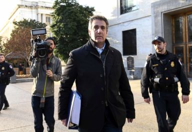 PHOTO: Michael Cohen, President Donald Trumps former personal attorney, leaves Capitol Hill, Feb. 21, 2019.