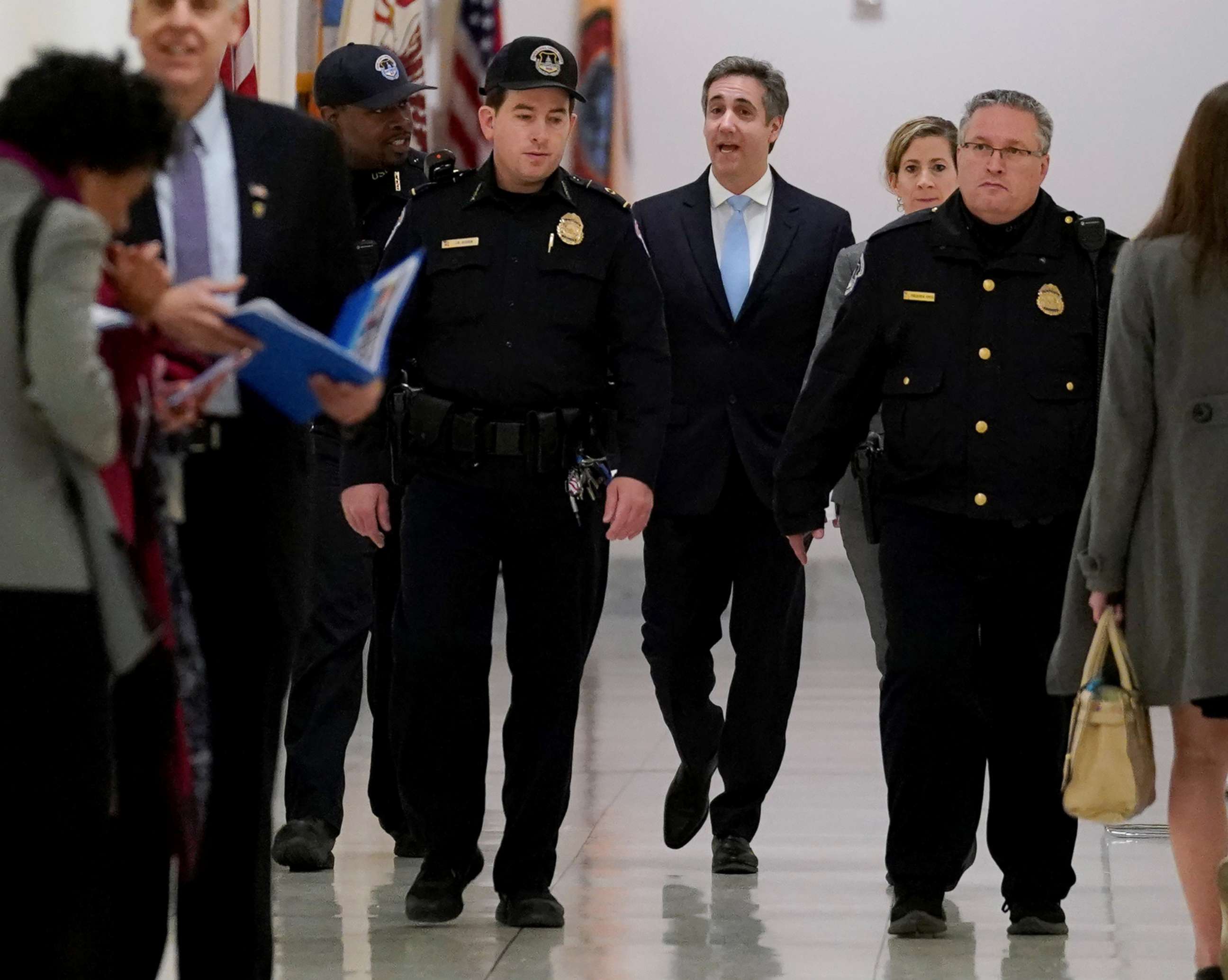 PHOTO: Michael Cohen, the former personal attorney of President Donald Trump, arrives to testify  before a House Committee on Oversight and Reform hearing on Capitol Hill in Washington, D.C., Feb. 27, 2019.