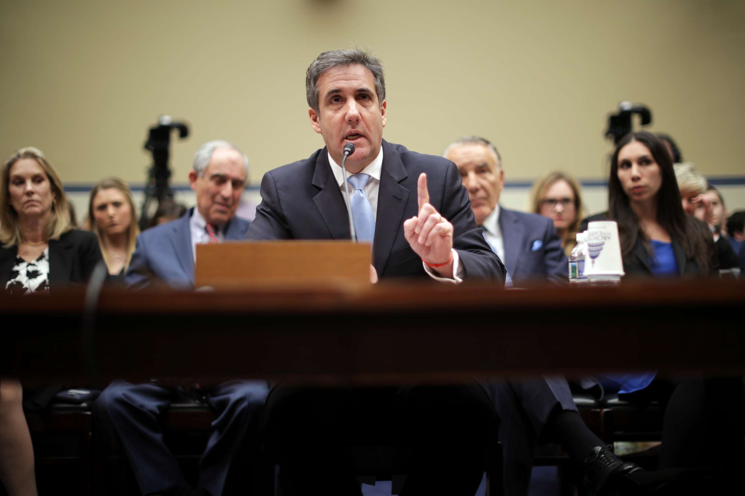 PHOTO: Michael Cohen, the former attorney, and fixer for President Donald Trump testifies before the House Oversight Committee on Capitol Hill, Feb. 27 2019, in Washington, D.C. 
