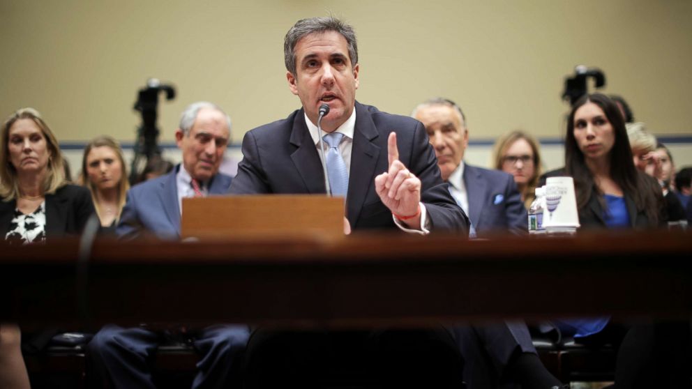 Michael Cohen, the former attorney, and fixer for President Donald Trump testifies before the House Oversight Committee on Capitol Hill, Feb. 27 2019, in Washington, D.C.