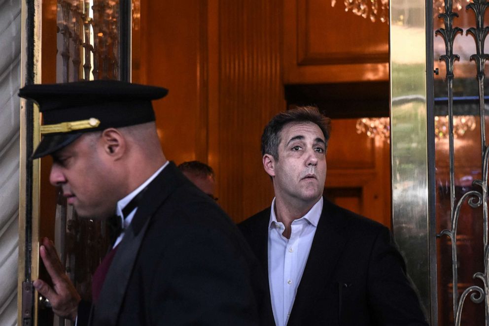 PHOTO: Michael Cohen, former personal lawyer to President Donald Trump, exits his home in New York, May 6, 2019. 