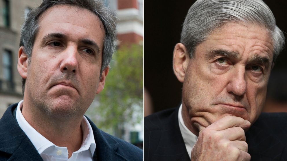PHOTO: Attorney Michael Cohen, left, and special council Robert Mueller, right.