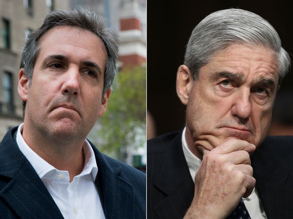PHOTO: Attorney Michael Cohen, left, and special council Robert Mueller, right.