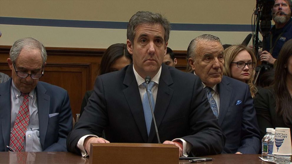 Image result for michael cohen testifies