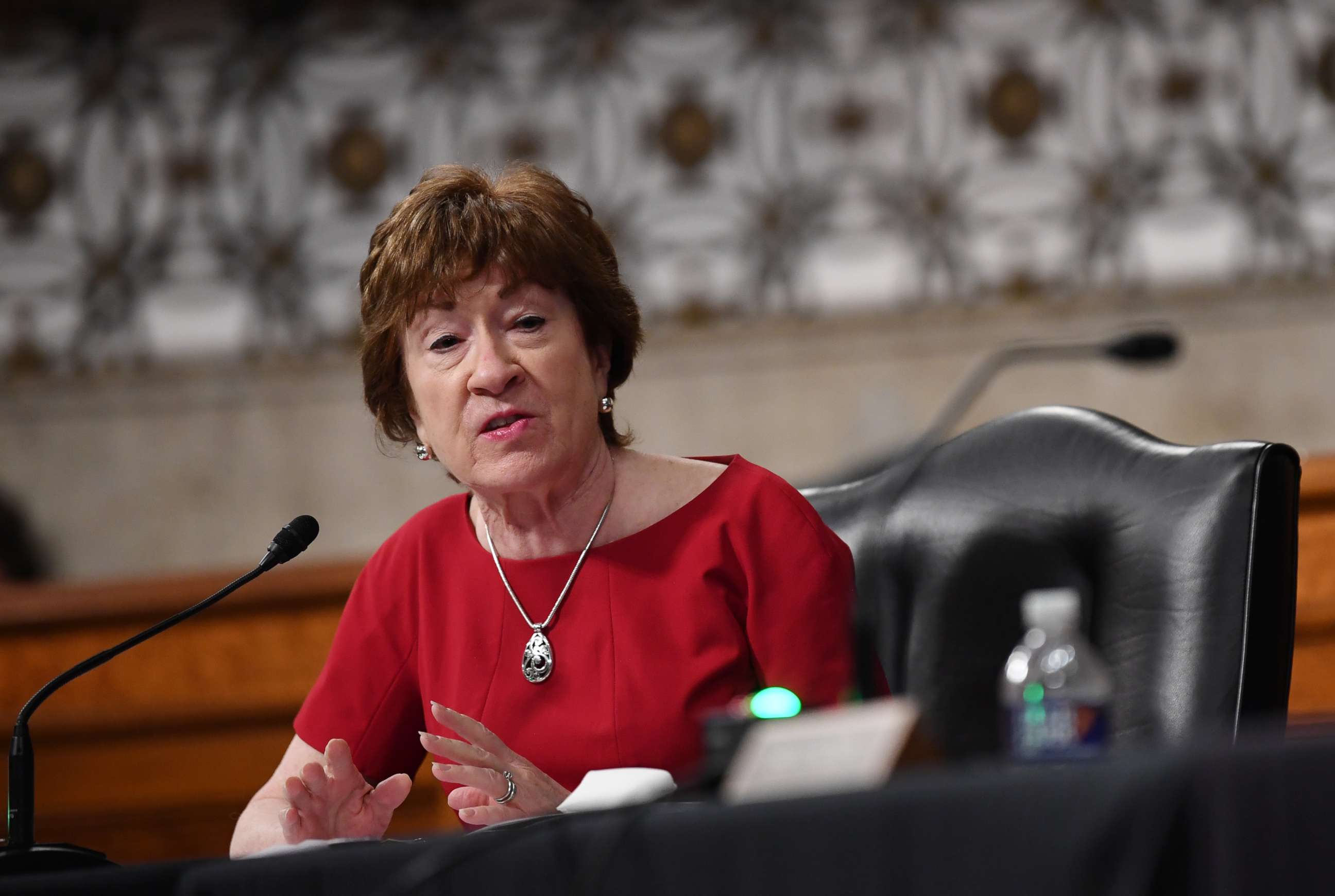 PHOTO: Sen. Susan Collins speaks during the Senate Health, Education, Labor and Pensions (HELP) Committee hearing on Capitol Hill in Washington on June 30, 2020 in Washington, DC.