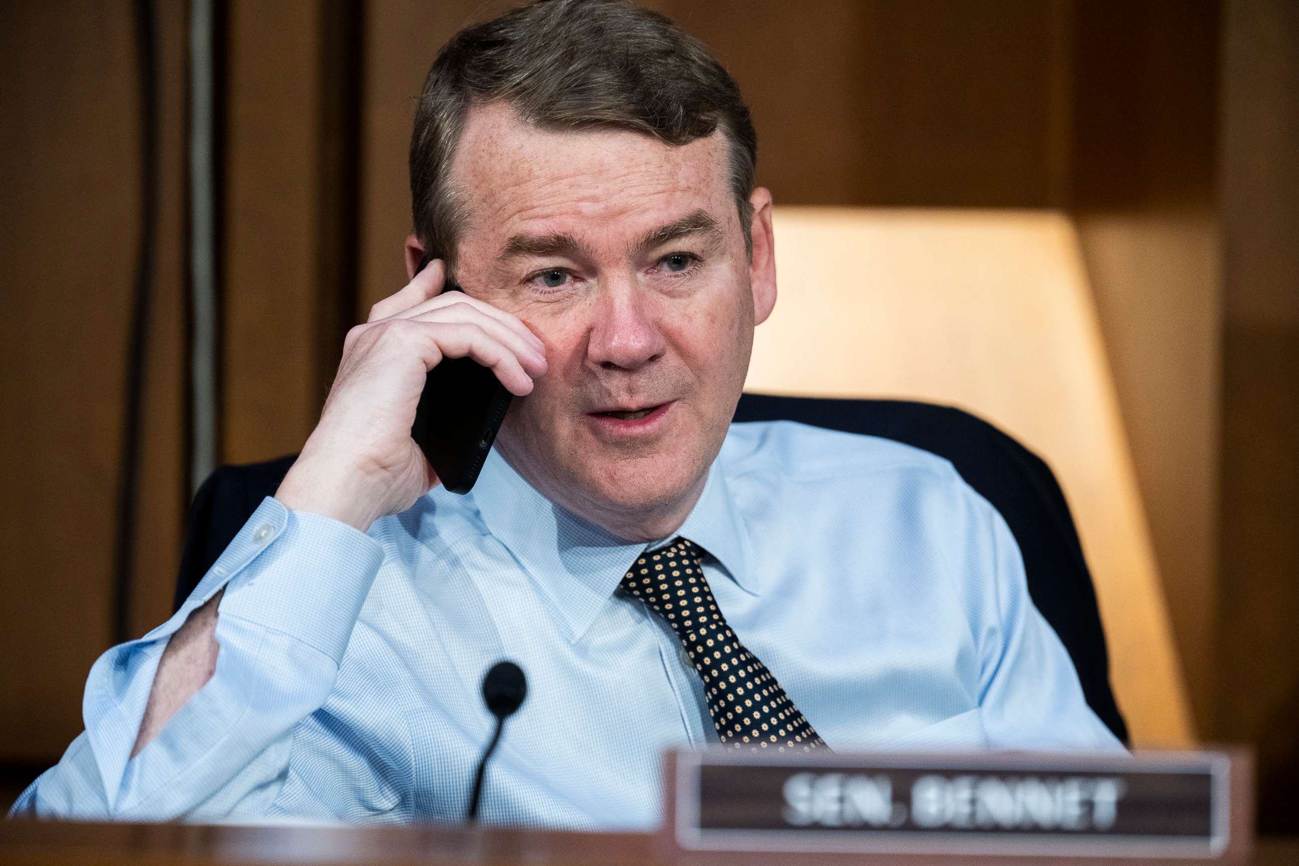 PHOTO: Sen. Michael Bennet attends the Senate Agriculture, Nutrition and Forestry Committee hearing in Washington, May 26, 2022.