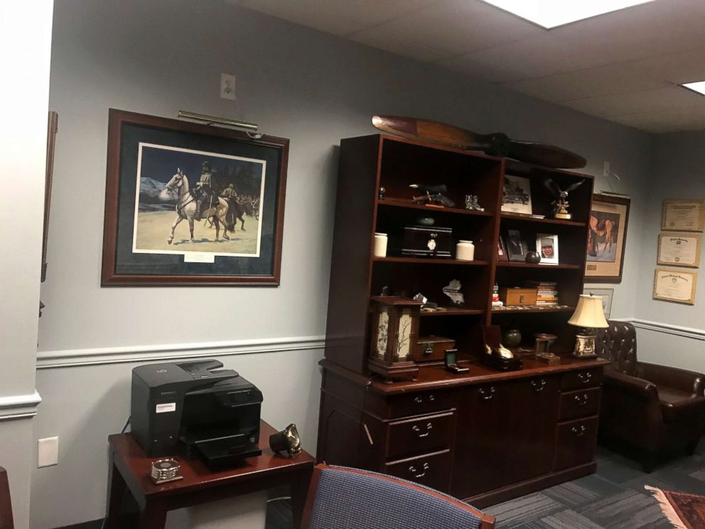 PHOTO: A portrait hanging in the office at the Department of Veterans Affairs depicts Nathan Bedford Forrest, a Confederate Army general who became the first grand wizard of the Klu Klux Klan.