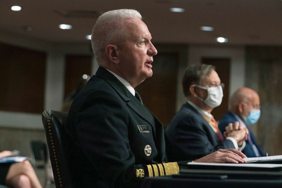 PHOTO: Adm. Brett Giroir, assistant secretary of Health and Human Services,, Robert Kadlec, on Capitol Hill, Sept. 16, 2020.