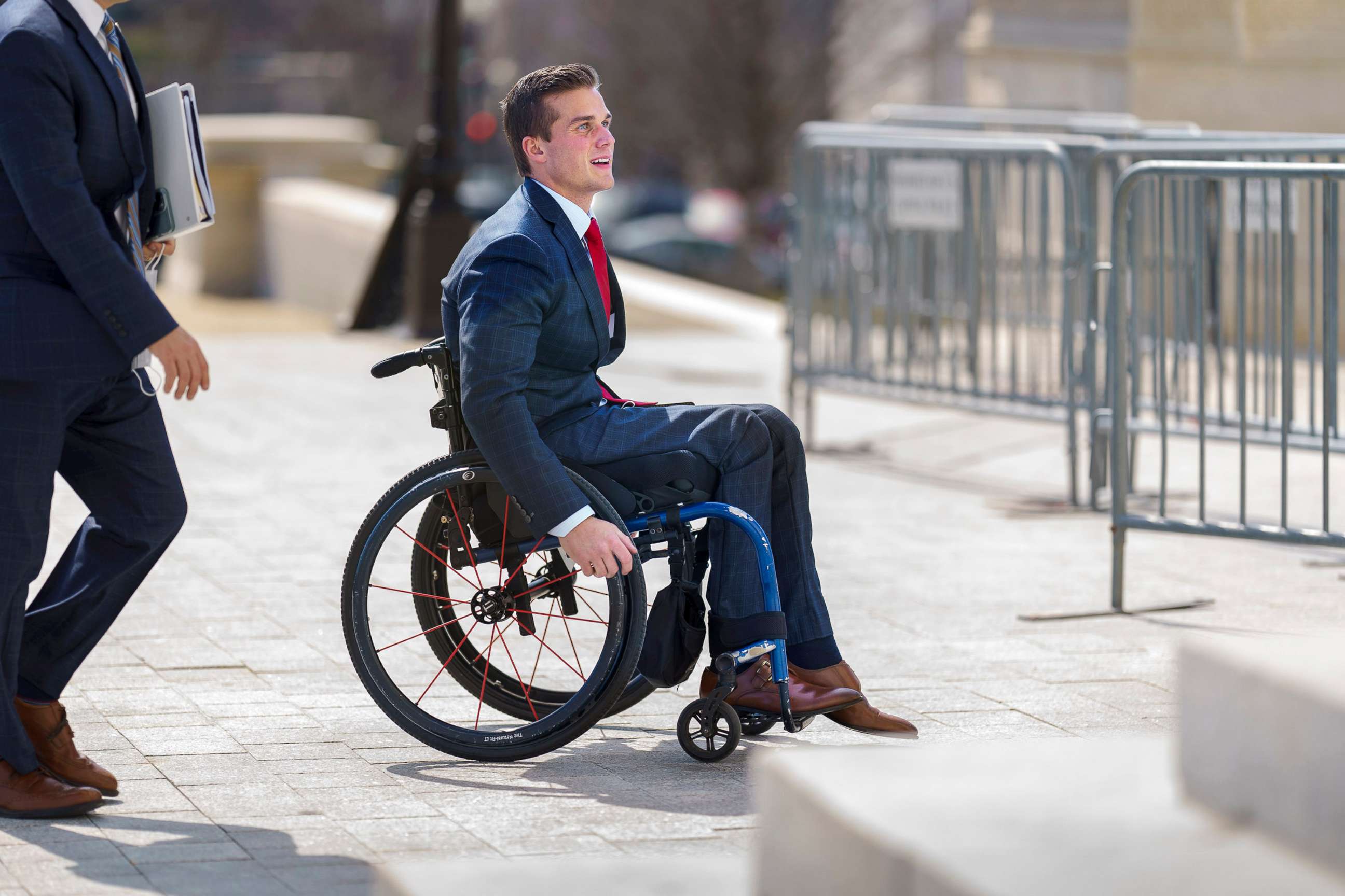 PHOTO: Rep. Madison Cawthorn arrives at the Capitol for votes in the House, in Washington, March 11, 2021.