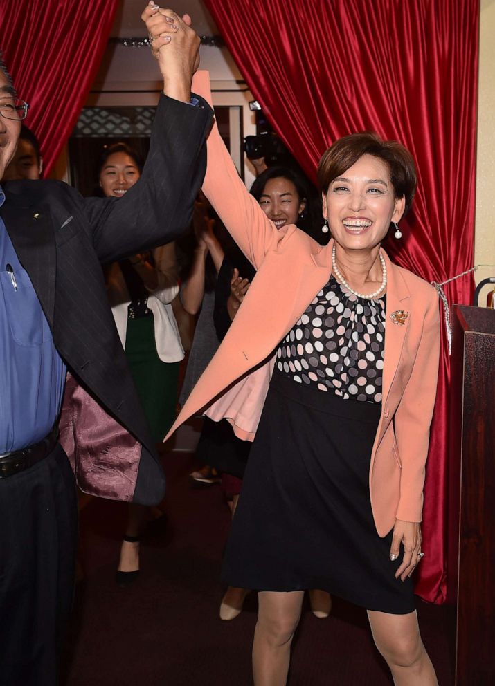 PHOTO: Young Kim at an election night event in Rowland Heights, Calif. on Nov. 6, 2018. 