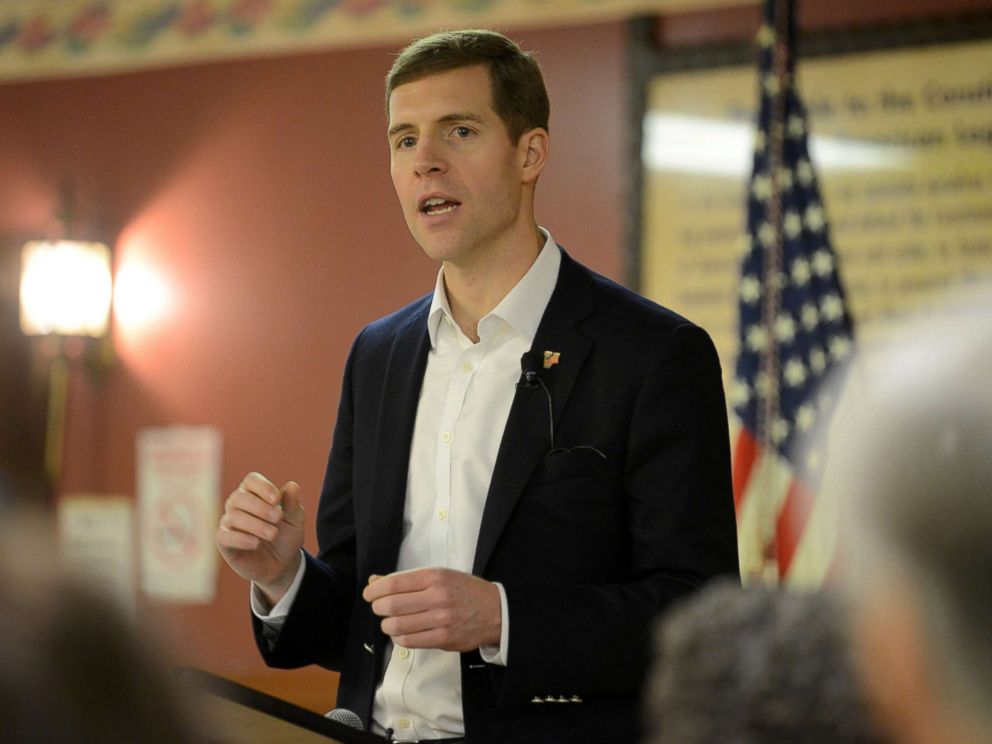 PHOTO: Conor Lamb delivers a speech at his campaign rally in Houston, Pa., Jan. 13, 2018.