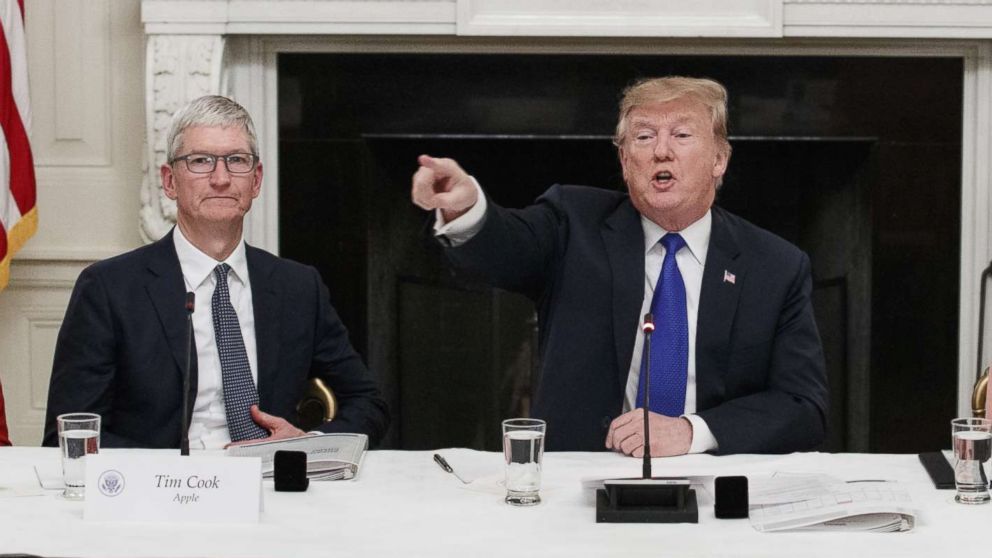 VIDEO: One day after President Donald Trump slipped up and called Apple CEO Tim Cook "Tim Apple," the tech executive had a bit of fun at the president's expense.