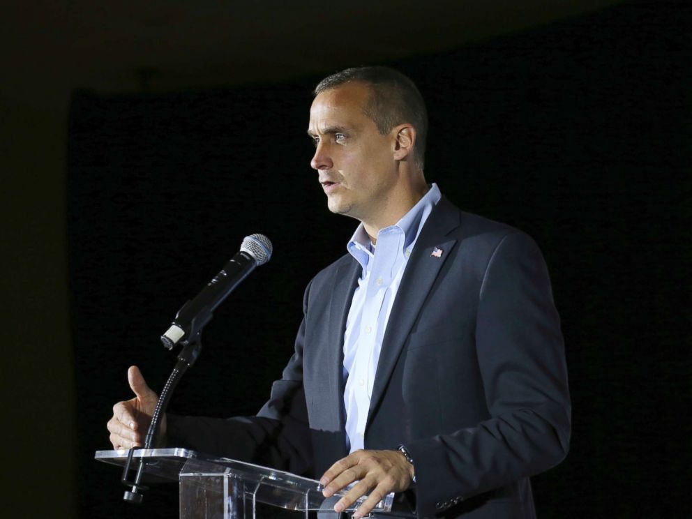 PHOTO: Corey Lewandowski, the former campaign manager for President Donald Trump, speaks during an event in Manchester, N.H., in this Nov. 9, 2017 file photo.